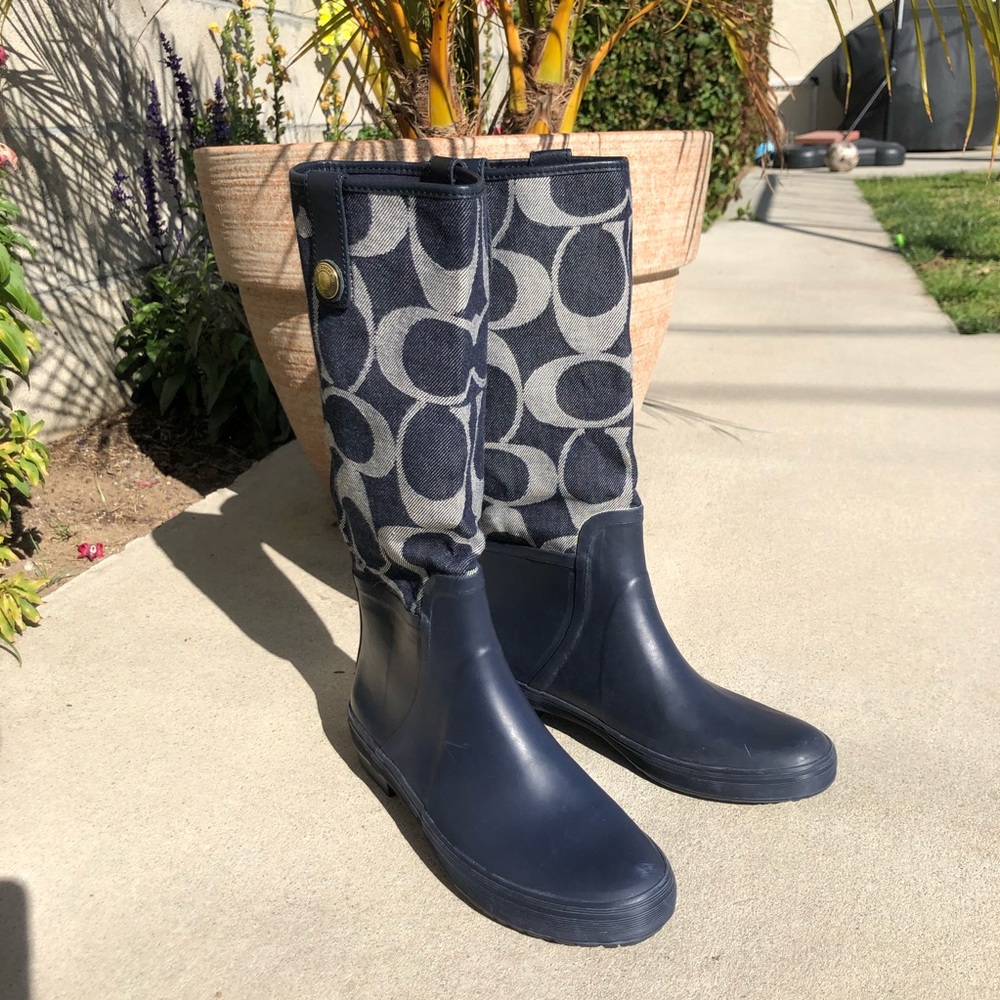 Authentic Coach Polly Tall Rubber Boots
